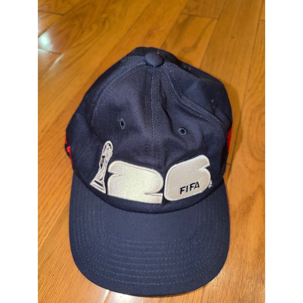 FIFA World Cup 2026 USA Navy Blue Embroidered Adjustable Hat Unisex Soccer Cap